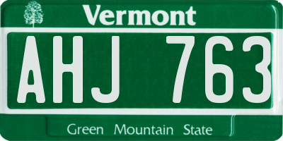 VT license plate AHJ763