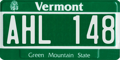 VT license plate AHL148