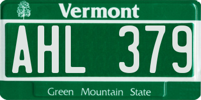 VT license plate AHL379