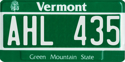 VT license plate AHL435