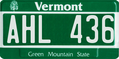 VT license plate AHL436