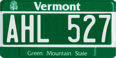 VT license plate AHL527