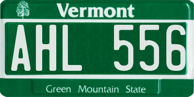 VT license plate AHL556