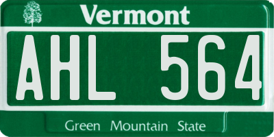 VT license plate AHL564