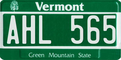 VT license plate AHL565