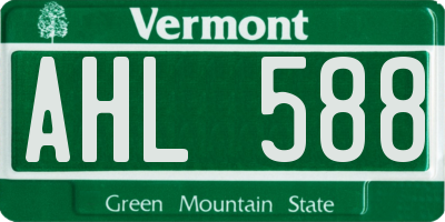 VT license plate AHL588