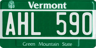 VT license plate AHL590