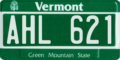 VT license plate AHL621