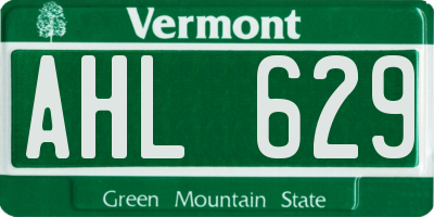 VT license plate AHL629