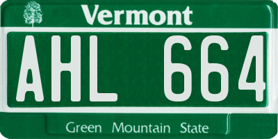 VT license plate AHL664