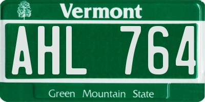 VT license plate AHL764