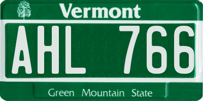 VT license plate AHL766