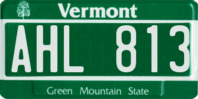 VT license plate AHL813