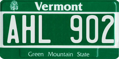 VT license plate AHL902