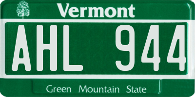 VT license plate AHL944
