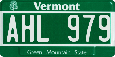 VT license plate AHL979