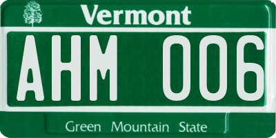 VT license plate AHM006