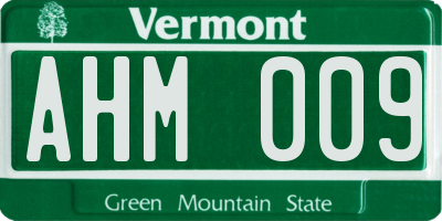 VT license plate AHM009