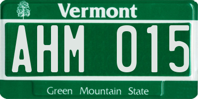 VT license plate AHM015