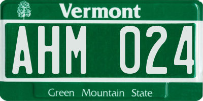 VT license plate AHM024