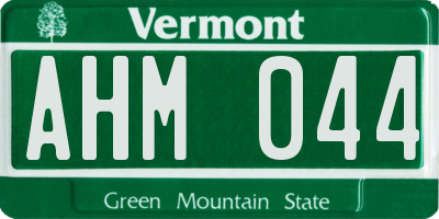 VT license plate AHM044