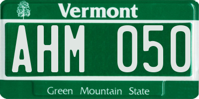 VT license plate AHM050