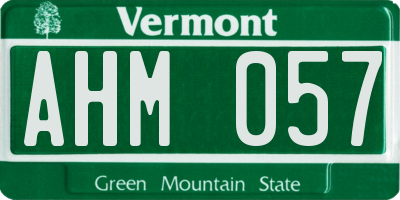 VT license plate AHM057