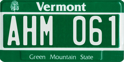 VT license plate AHM061