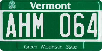 VT license plate AHM064