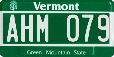 VT license plate AHM079