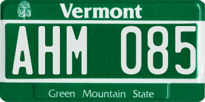 VT license plate AHM085