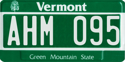 VT license plate AHM095