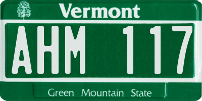 VT license plate AHM117