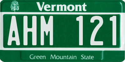 VT license plate AHM121
