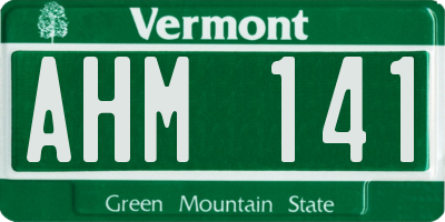 VT license plate AHM141