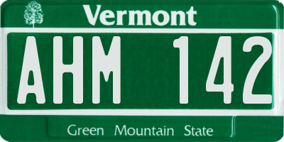 VT license plate AHM142