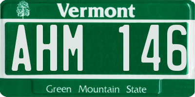 VT license plate AHM146