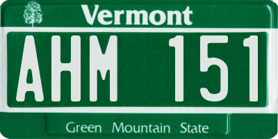 VT license plate AHM151
