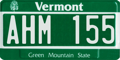 VT license plate AHM155