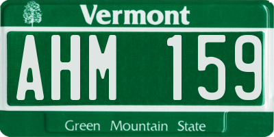 VT license plate AHM159