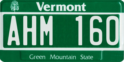 VT license plate AHM160