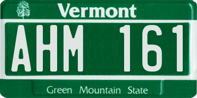 VT license plate AHM161