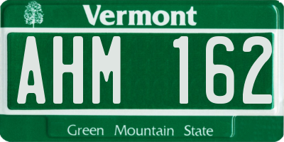 VT license plate AHM162