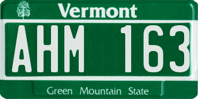 VT license plate AHM163