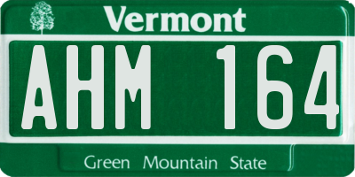 VT license plate AHM164