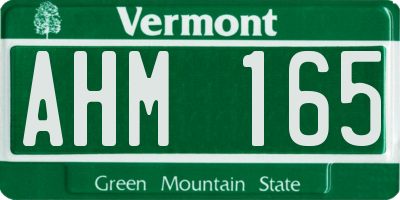 VT license plate AHM165