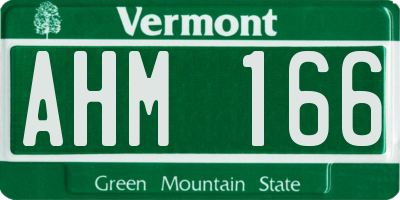 VT license plate AHM166