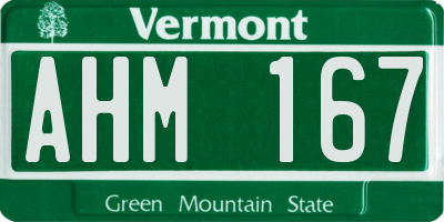 VT license plate AHM167