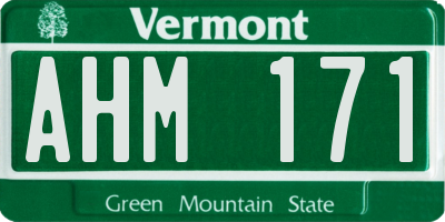 VT license plate AHM171