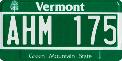 VT license plate AHM175